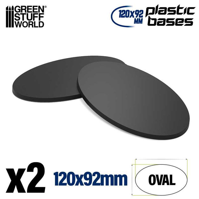 Black Plastic Bases - Oval 120x92mm