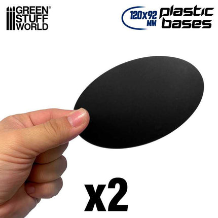 Black Plastic Bases - Oval 120x92mm