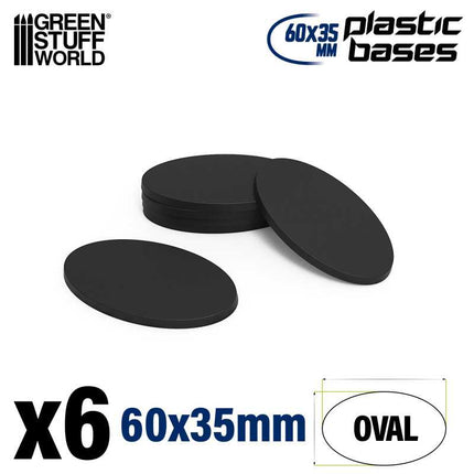 Black Plastic Bases - Oval 60x35mm AoS