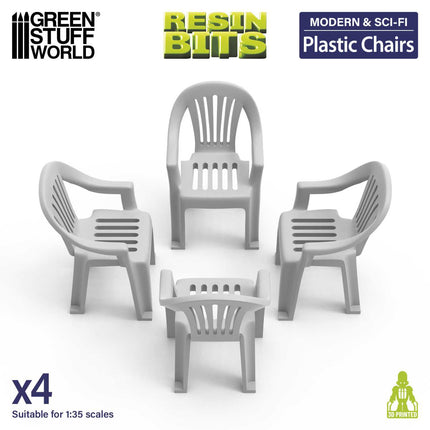 3D Print Set - Plastic chairs 1:35