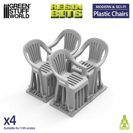 3D Print Set - Plastic chairs 1:35