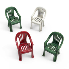 3D print set van plastic stoelen 1:35 van GreenStuffWorld, gedetailleerde miniature meubelstukken voor modelbouw