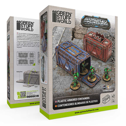Plastic Sci-fi armored container (Pack x2)