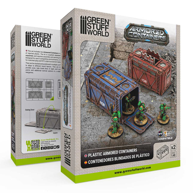 Plastic Sci-fi armored container (Pack x2)