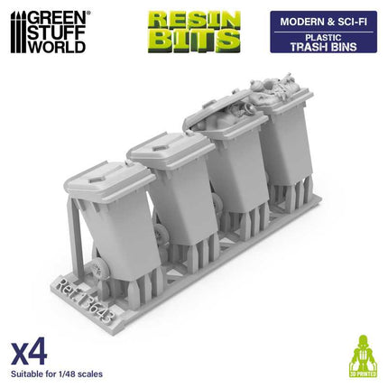 3D Printed Plastic Trash Bins