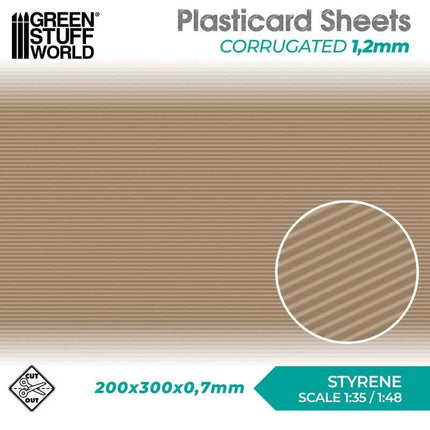 Plasticard - Corrugated 1.2mm