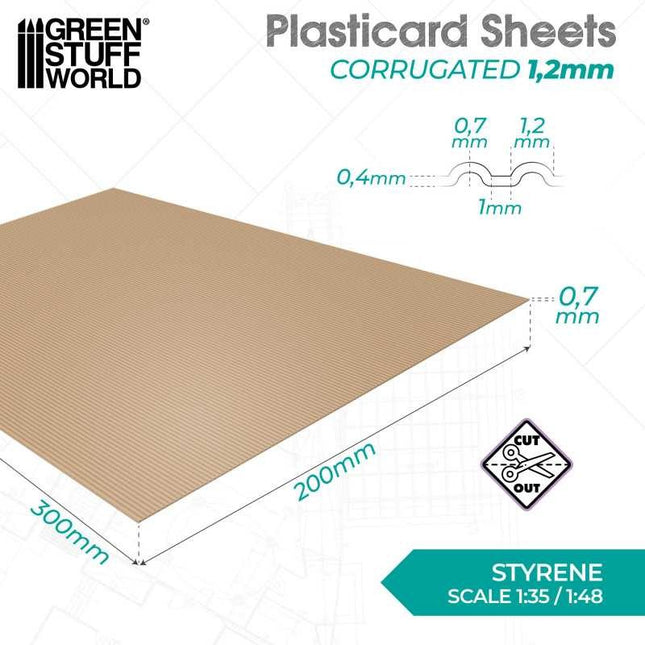 Plasticard - Corrugated 1.2mm