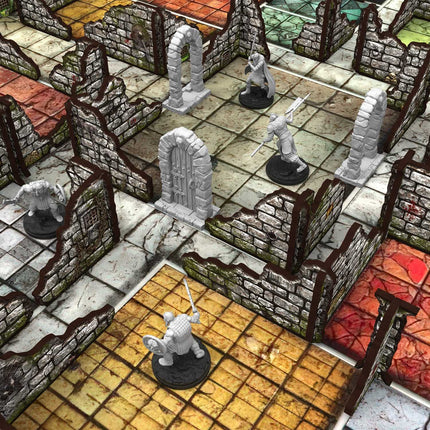 Pre-painted fantasy dungeon walls