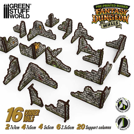 Pre-painted fantasy dungeon walls