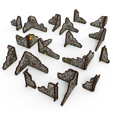 Pre-painted fantasy dungeon walls