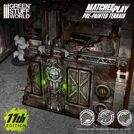 Pre-painted Foldable L-Shaped Ruins 11th edition (Pack x8)
