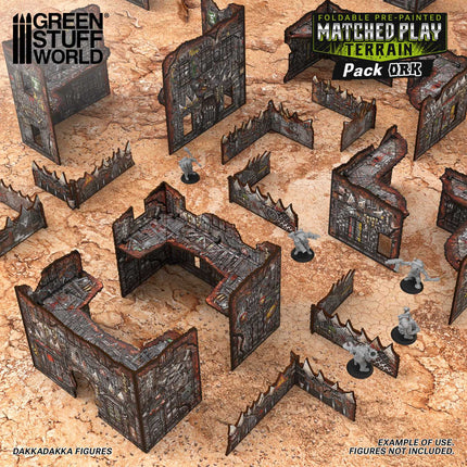Pre-Painted Foldable Matched Play terrain pack - Orks