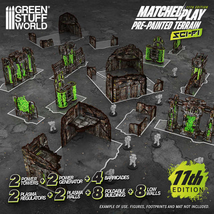 Pre-Painted Foldable Matched Play terrain pack 11th edition