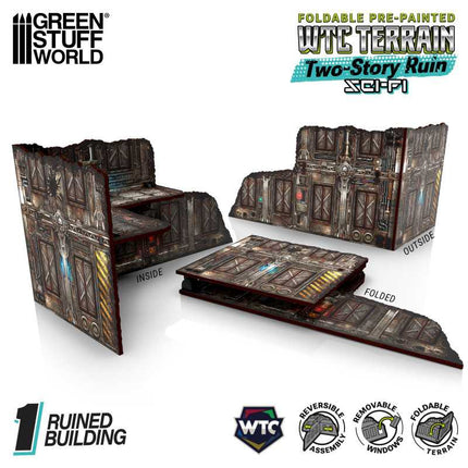 Pre-Painted Foldable WTC terrain Two-Story Ruin