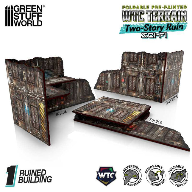 Pre-Painted Foldable WTC terrain Two-Story Ruin