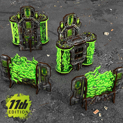 Pre-painted Plasma Walls and Cogitator Relay Tower 11th edition