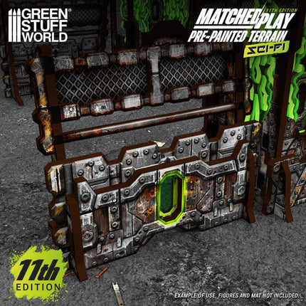 Pre-painted Power Generator and Defensive Barricades 11th edition