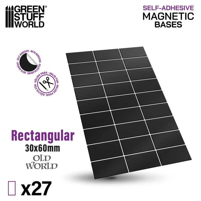 Rectangular Magnetic Sheet (zelfklevend) - 30x60mm