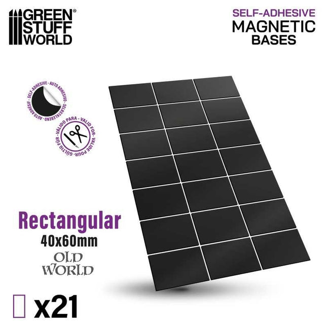 Rectangular Magnetic Sheet (zelfklevend) - 40x60mm