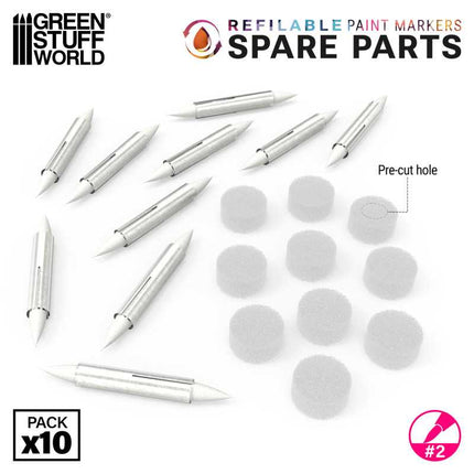 Refills for refillable marker pens 2mm (10pc)
