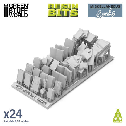 3D Print Set - Resin books 1:35