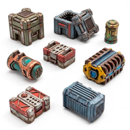 3D Printed Sci-fi Crates 1:48