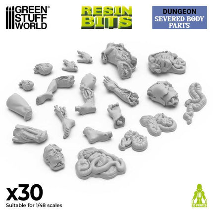 3D Printed - Skulls & Bones - Severed Body Parts 1:48