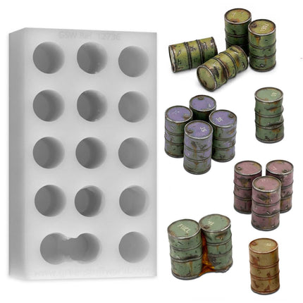 Silicone Molds - Metal Barrels 1:48
