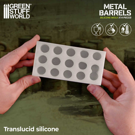 Silicone Molds - Metal Barrels 1:48