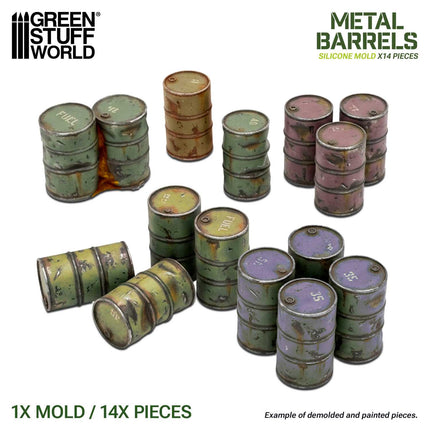 Silicone Molds - Metal Barrels 1:48