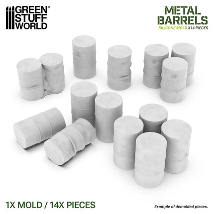 Silicone Molds - Metal Barrels 1:48