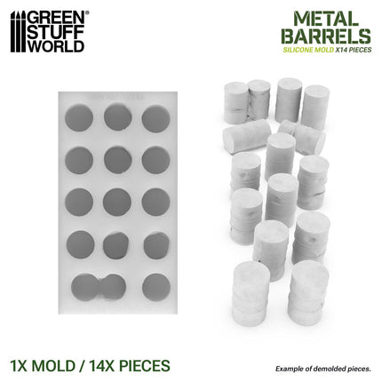 Silicone Molds - Metal Barrels 1:48