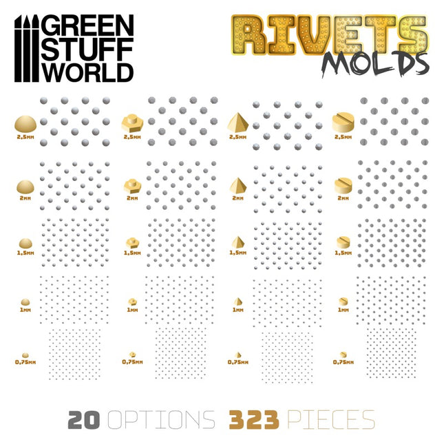 Siliconen mallen Rivets