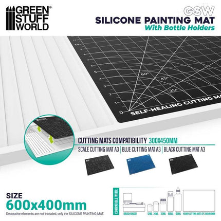 Silicone Painting mat with edges
