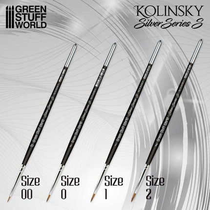 Kolinsky Penselen Brush Set Silver S-type (4st)