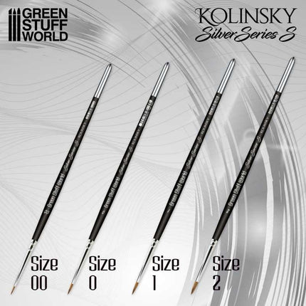 Kolinsky Silver series Brushes Small