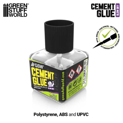 Cement glue for plastics 40ml Slow Dry