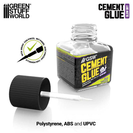 Cement glue for plastics 40ml Slow Dry