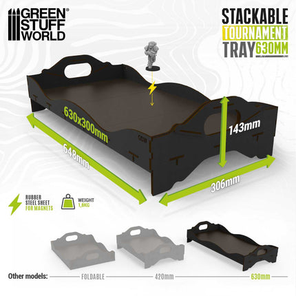 Stackable tournament tray 630mm (1 tray)