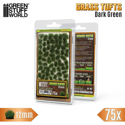 Grass Tufts XXL 12mm Dark Green