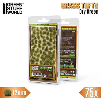 Grass Tufts XXL 12mm Dry Green