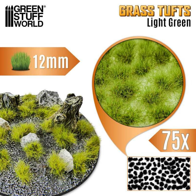 Grass Tufts XXL 12mm Light Green