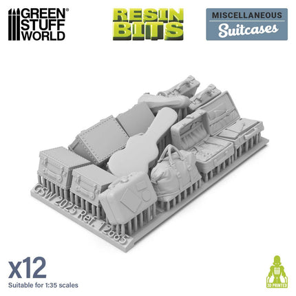 3D Print Set - Suitcases 1:35