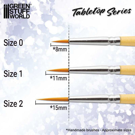 Size 1 Synthetic Tabletop Brushes (set of 10)