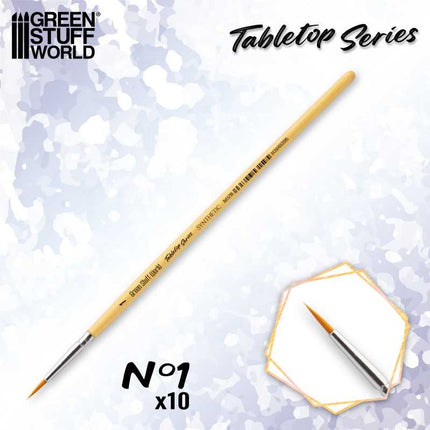 Size 1 Synthetic Tabletop Brushes (set of 10)