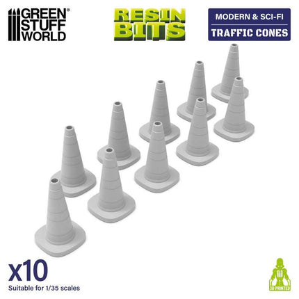 3D Printed - Modern & SciFi - Traffic Cones 1:35