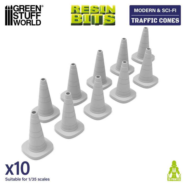 3D Printed - Modern & SciFi - Traffic Cones 1:35