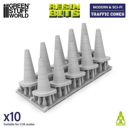 3D Printed - Modern & SciFi - Traffic Cones 1:35