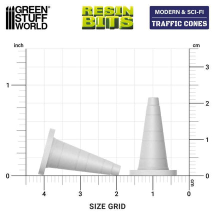 3D Printed - Modern & SciFi - Traffic Cones 1:35