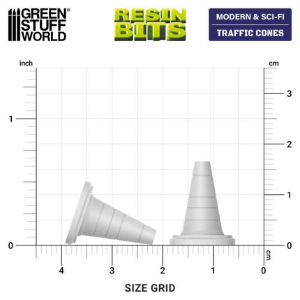 3D Printed - Modern & SciFi - Traffic Cones 1:48